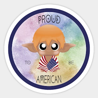 Proud to be American (Sleepy Forest Creatures) Sticker